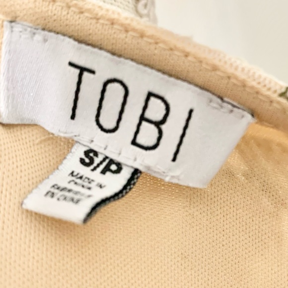 TOBI Floral Embroidered Mesh Mini Skirt S - fits like 6 - Picture 6 of 9